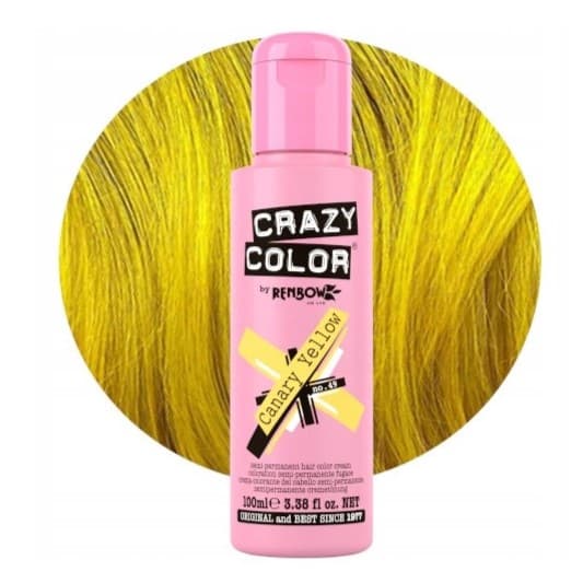 CRAZY COLOR Hårfärgskräm nr 49 - Kanariegul - 100ml