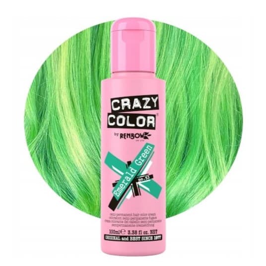 CRAZY COLOR Hårfärgskräm nr 53 - Smaragdgrön - 100ml