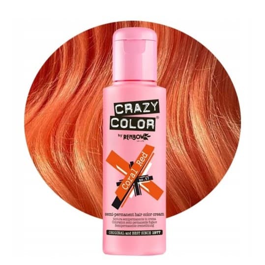 CRAZY COLOR Hårfarvecreme nr. 57 - Koralrød - 100ml