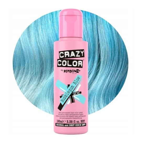 CRAZY COLOR Hårfärgskräm nr 63 - Bubblegum Blue - 100ml