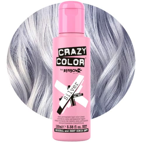 CRAZY COLOR Hårfarvecreme nr. 027 - Sølv - 100ml