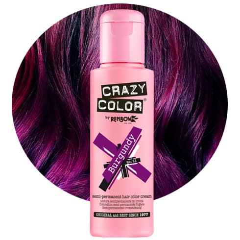 CRAZY COLOR Hårfärgskräm nr 61 - Vinröd - 100ml
