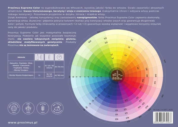 PROXIMUS Hårfarve SUPREME COLOR NANOTECHNOLOGY - 8.28