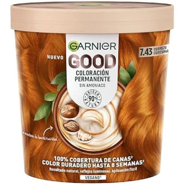 Permanent färgning - GARNIER - 7.43 Cobrizo Cúrcuma - Ammoniakfri - Kräm - För alla hårtyper