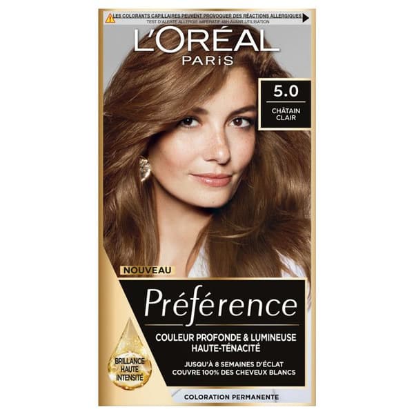 Färgning - L'Oréal - Preference Infinia 5.0 Brygge Ljusbrun - Ammoniakfri - Kräm - Damer