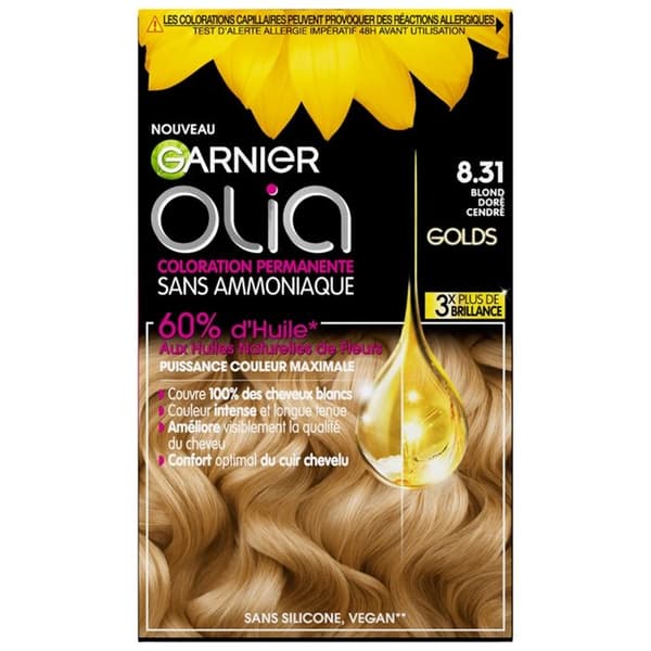 Garnier Olia Hårfärg 8.31 Ash Gyllene Blond