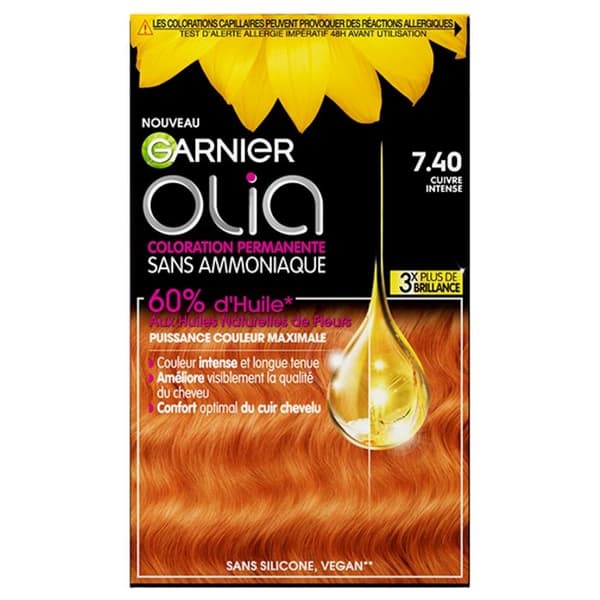 Färgning - Garnier - Olia - 7.40 Intensiv Koppar - Kräm - Normal hår