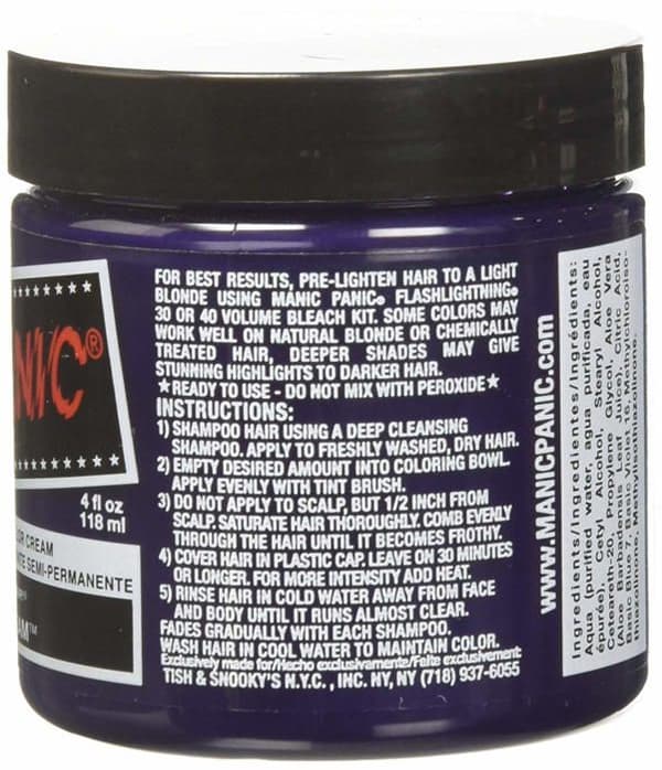 Manic panic Classic Semi-Permanent Hair Dye Deep Purple Dream 118ml