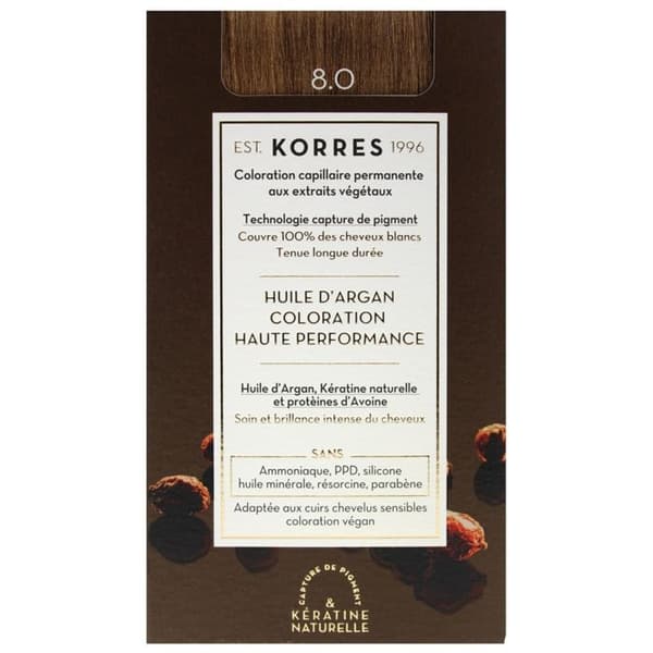 Korres Hårfärg Permanent Ljusblond 8.0