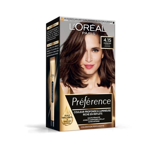 Färgning - L'OREAL PARIS - Preferens - 4,15 Caracas Glänsande brun - Djup och lysande