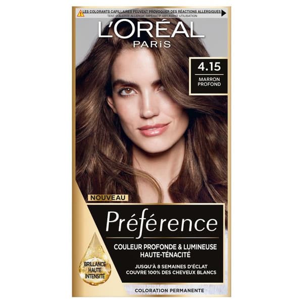 Färgning - L'OREAL PARIS - Preferens - 4,15 Caracas Glänsande brun - Djup och lysande