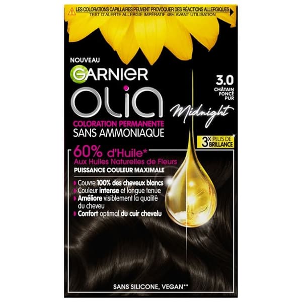 Garnier Olia Hårfärg 3.0 Pure Dark Brown