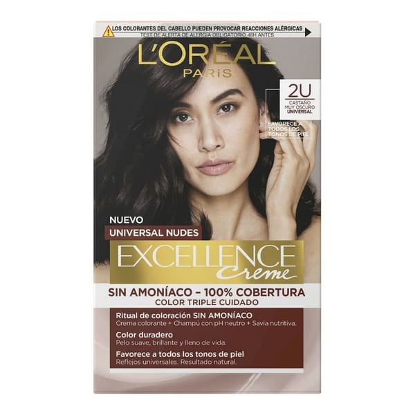 Färg utan ammoniak L'Oreal Make Up Excellence 2u-darkest brunette