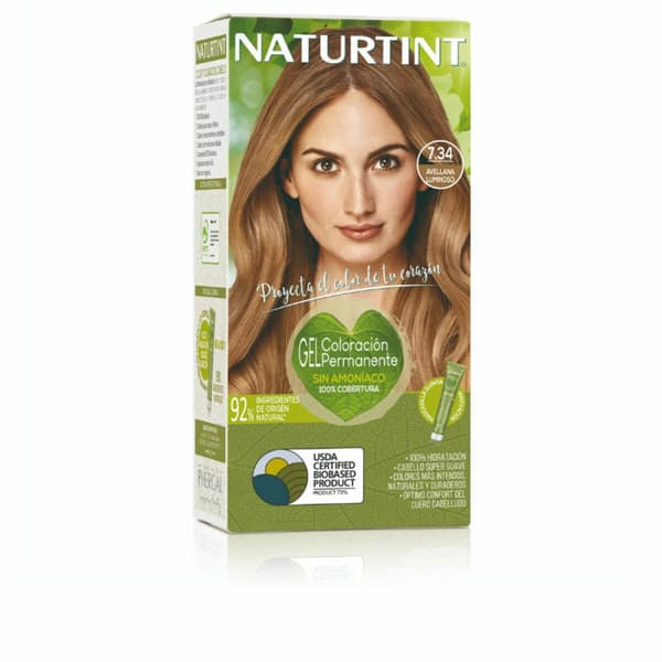 Permanent färg Naturtint NATURTINT COLORACIÓN nº 7.34-Avellana luminoso 170 ml