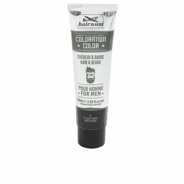Permanent färg Hairgum COLORATION Kastanjebrun Nº4 Nº 4-Castano 60 g