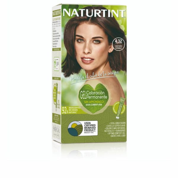 Permanent färg Naturtint NATURTINT COLORACIÓN 4.32-Castaño Intenso 170 ml