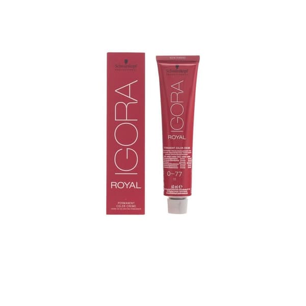 Permanent färg Schwarzkopf Igora Royal Nº 0-77 Nº 9.0-rubio muy claro 60 ml
