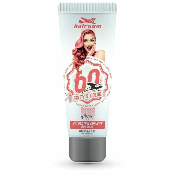 Kevytvärjäys Hairgum Sixty's Color coral sunset (60 ml)