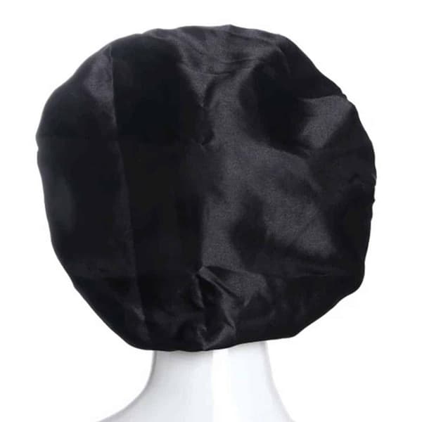 Sleeping Cap - Satin Bonnet - Sleep Cap Black One Størrelse