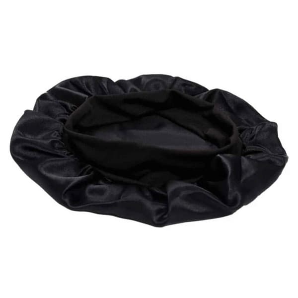 Sleeping Cap - Satin Bonnet - Sleep Cap Black One Størrelse