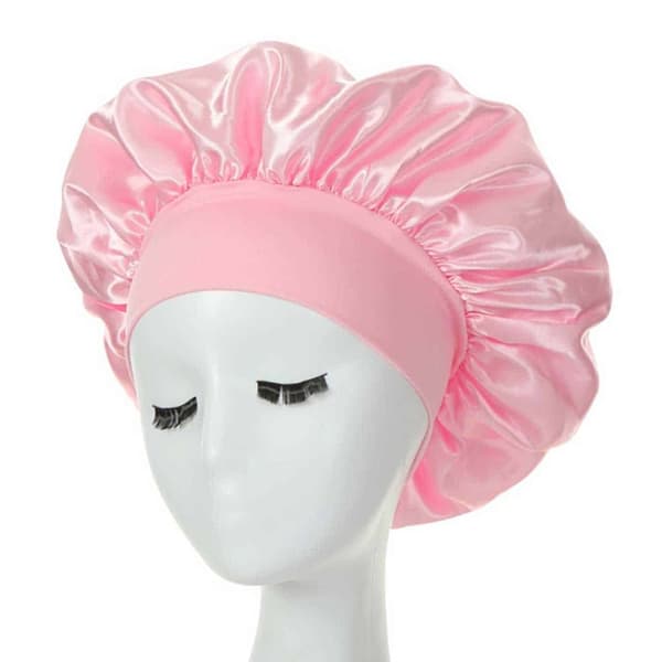 Sleeping Cap - Satin Bonnet - Sleep Cap Rosa En størrelse