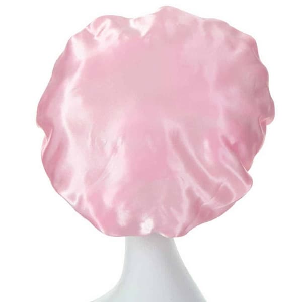 Sleeping Cap - Satin Bonnet - Sleep Cap Rosa En størrelse