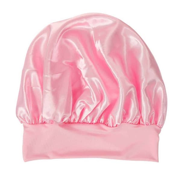 Sleeping Cap - Satin Bonnet - Sleep Cap Rosa En størrelse