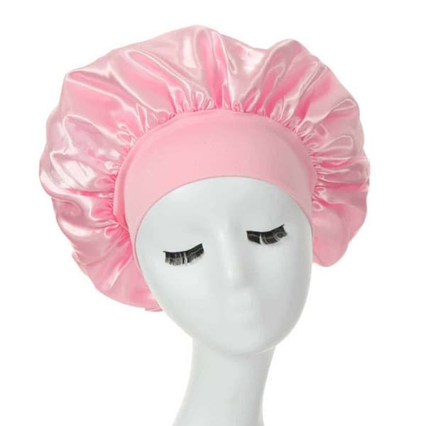 Sleeping Cap - Satin Bonnet - Sleep Cap Rosa En størrelse