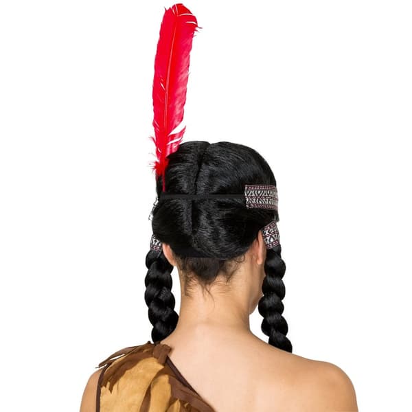 Peruk Indiankvinna - svart