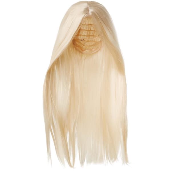 Peruk långt hår platt - blond