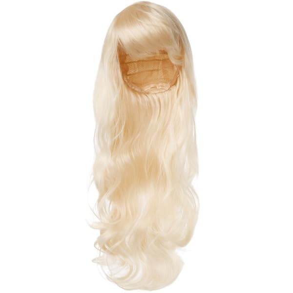 Peruk långt hår lockar - blond