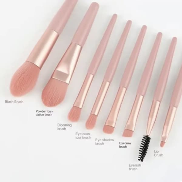 Sminkborstar rosa 8st