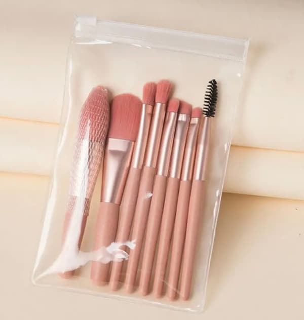 Sminkborstar rosa 8st