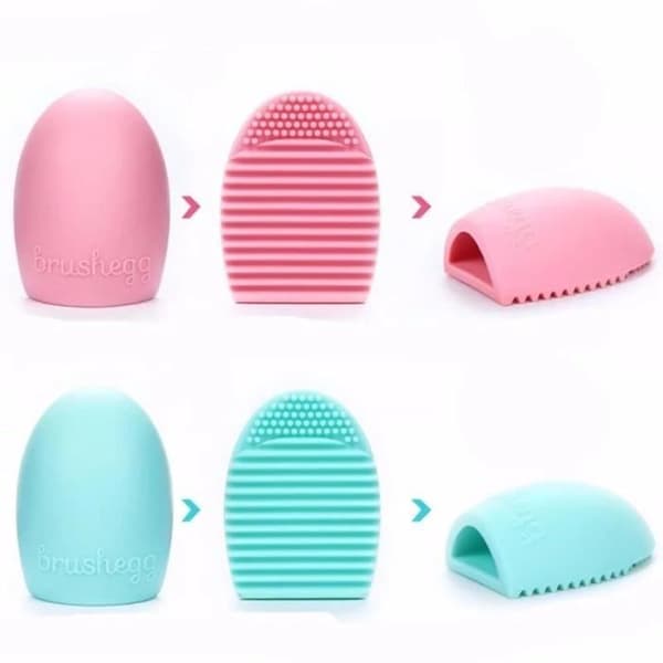 Brushegg Silikonborsterengöring Äggborste Ägg Kosmetisk borstrengöring Makeup Brush Cleaner Rengöringsverktyg för mac makeup...
