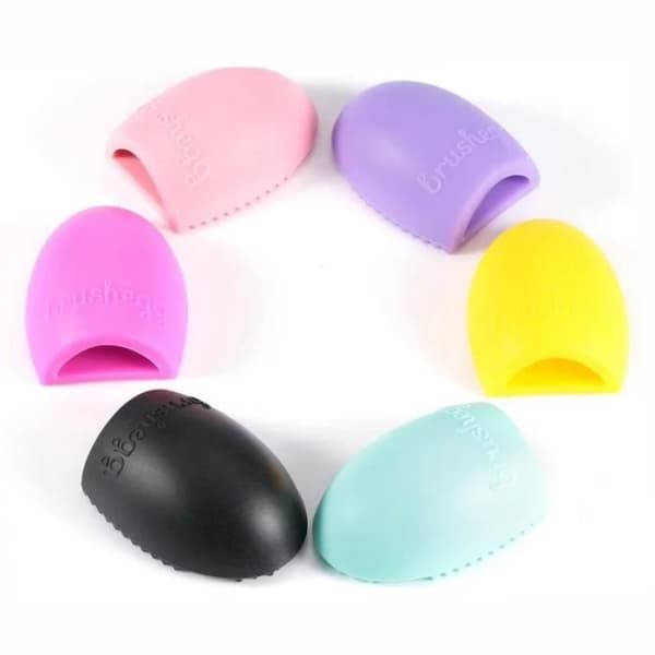 Brushegg Silikonborsterengöring Äggborste Ägg Kosmetisk borstrengöring Makeup Brush Cleaner Rengöringsverktyg för mac makeup...