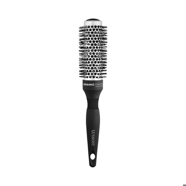 Lussoni Haircare Brush C&amp;S Round Silver Styling 33mm - rund borste
