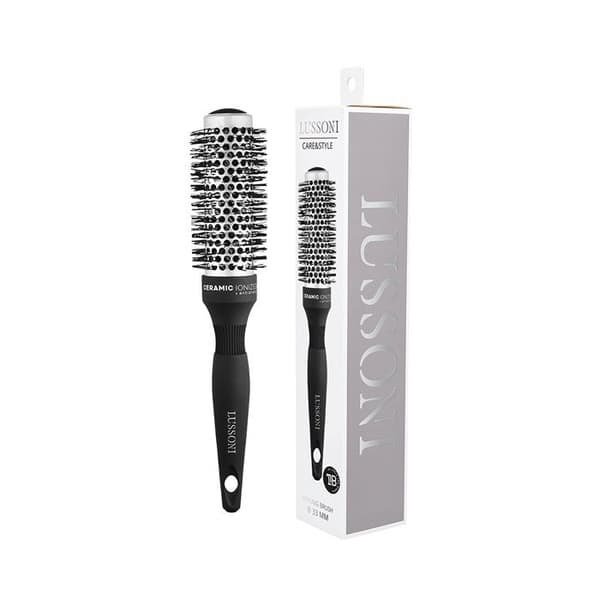 Lussoni Haircare Brush C&amp;S Round Silver Styling 33mm - rund borste