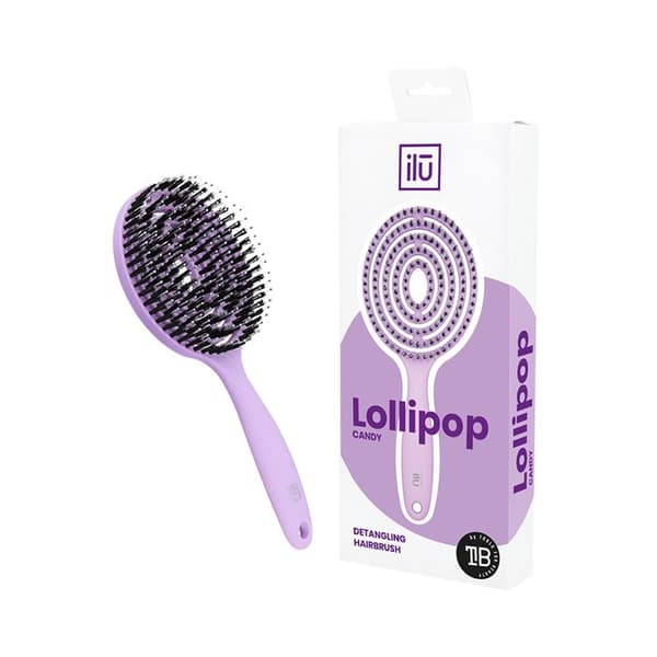 Ilū Lollipop Hair Brush Purple - lösborste