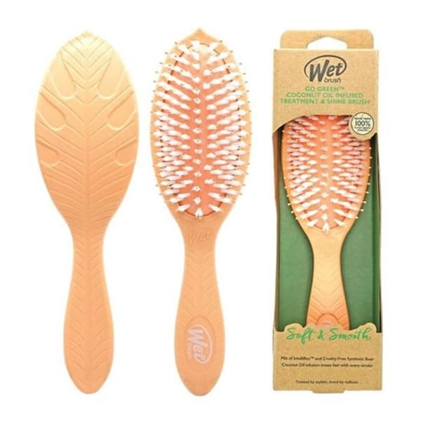 Go Green Treatment and Shine Brush - Kokosolja från Wet Brush för unisex - 1 st hårborste