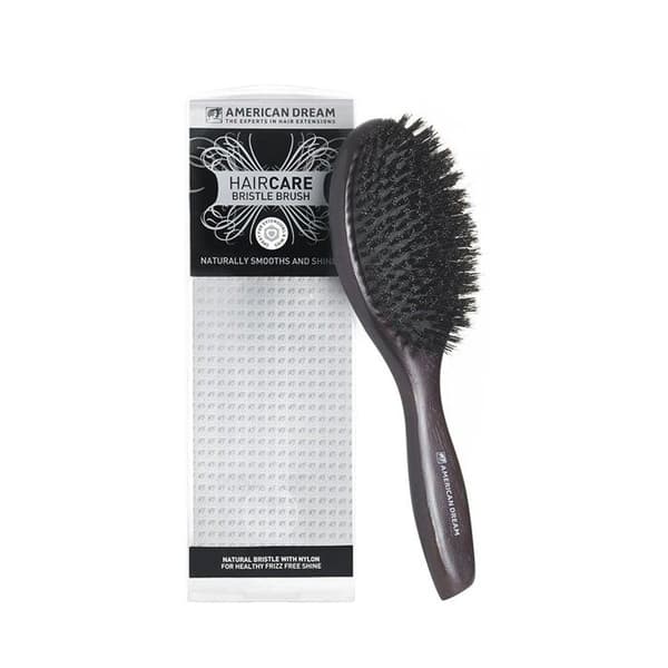 Manuell borste - kamm American dream - AD/M/BRUSH/BB/DBRNWOOD - Borste med naturlig vildsvinsull