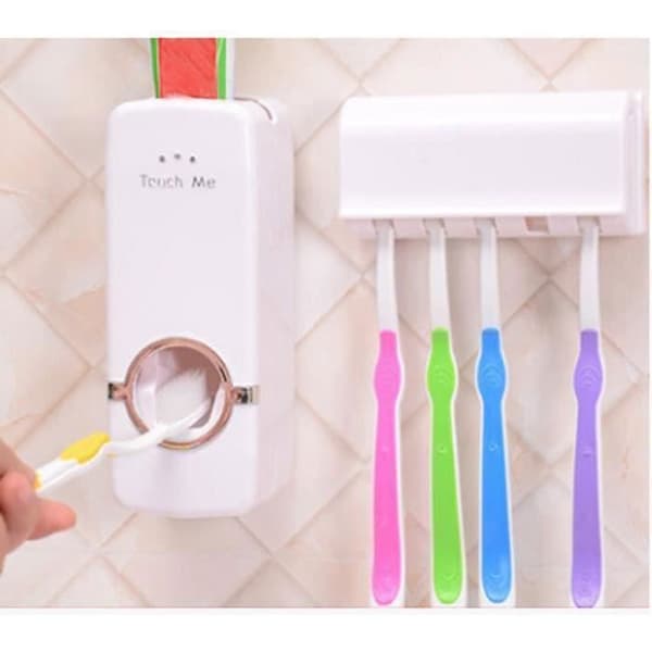 Automatisk tandkrämsdispenser Dammtandborstehållare