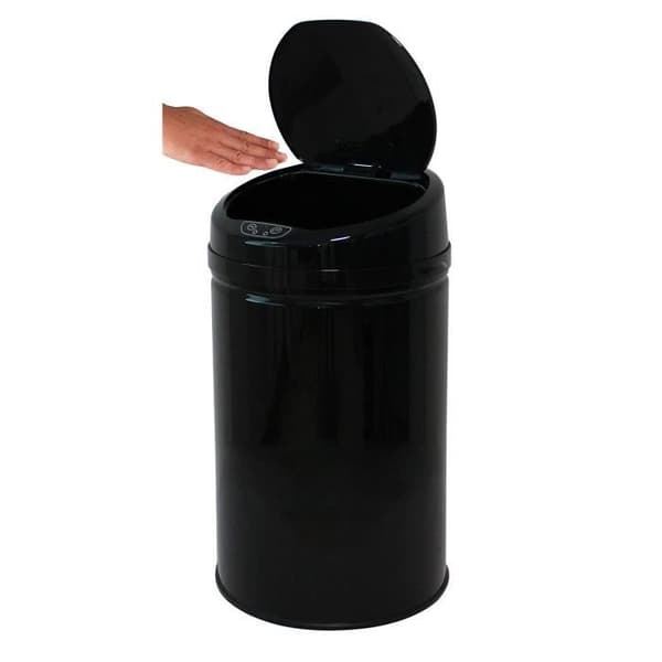 Echtwerk EW-AE-0210 Rostfritt stålsoptunna med automatisk öppning via infraröd sensor 30 l, Schwarz (), 30