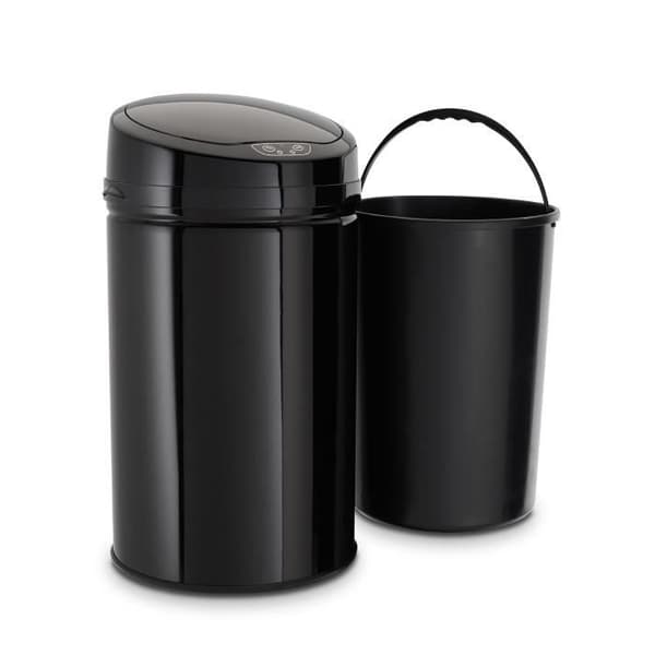 Echtwerk EW-AE-0210 Rostfritt stålsoptunna med automatisk öppning via infraröd sensor 30 l, Schwarz (), 30