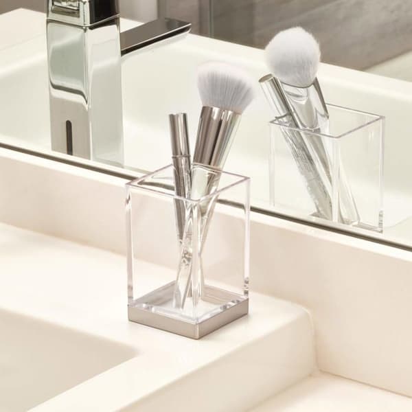 Interdesign - 41180 - iDesign Eu Clarity Soap Dish Abs Clear/Brush 6,35 x 6,35 x 10,16 cm