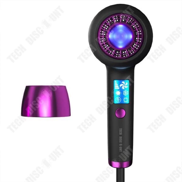 TD® Far Infrared Hårtork One Touch Smart Hollow Blue Negative Ion Display Hårtork Semesterpresent