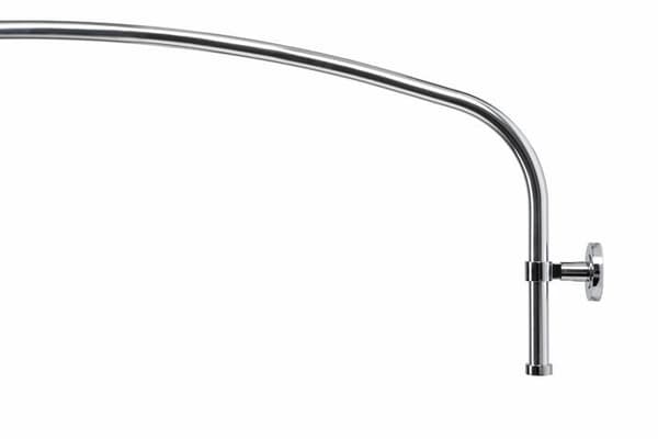 Croydex - AD108341 - Böjd duschstång Max längd 2000 mm krom