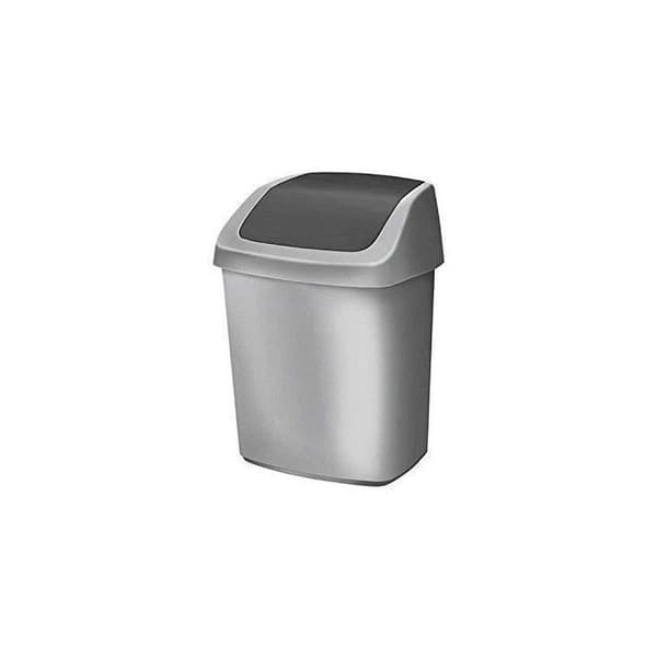 Curver Swing Bin Plast Svart/Grå 24,6 x 19,8 x 37,3 cm 10 L - 229421