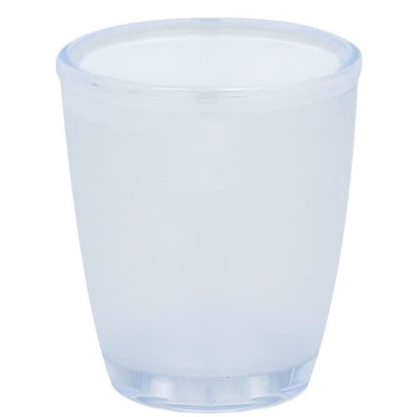 TORONTO Badkopp - 9,5x8,5x8,5 cm - Transparent och Vit
