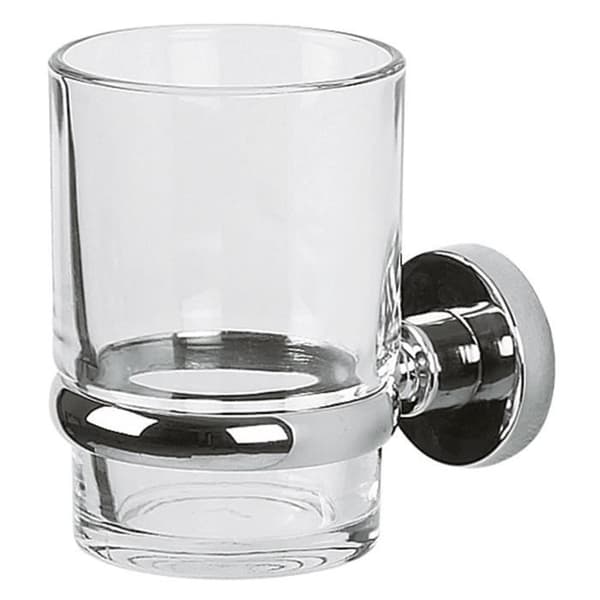 SPIRELLA Atlantic Tandborste mugghållare - 7x10x10cm - Klar krom