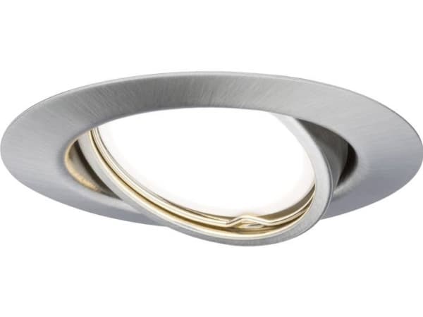 Paulmann Innebygd lys Sokkel bevegelig 1x5W 230V GU10 51mm Børstet jern/Metall